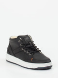 HUB – Mid-Top Sneaker aus Fettleder schwarz