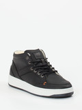 HUB - Sneaker high aus Fettleder in schwarz
