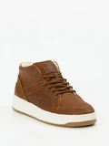 HUB – Mid-Top Sneaker aus Fettleder braun