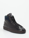 Galizio Torresi – High-Top Sneaker aus Kalbleder Schwarz
