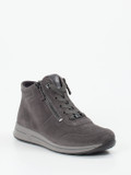 Ara – Schnürstiefelette aus Veloursleder grau