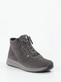 Ara – Schnürstiefelette aus Veloursleder grau