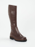 Semler – Kniestiefel aus Kalbleder in Dunkelbraun