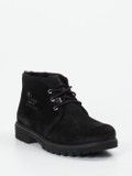 Panama Jack – Schnürboots aus Veloursleder schwarz