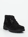 Panama Jack – Schnürboots aus Veloursleder schwarz