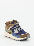 Flower Mountain – Outdoor-Sneaker aus Veloursleder Blau