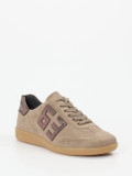 Semler – Sneaker aus Veloursleder in Sandbeige