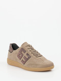 Semler – Sneaker aus Veloursleder in Sandbeige