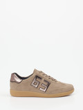 Semler – Sneaker aus Veloursleder in Sandbeige
