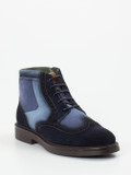 Galizio Torresi – Derby-Boots aus Veloursleder blau