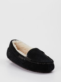 UGG - Hausschuh Ansley aus Veloursleder in schwarz