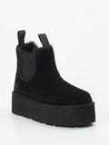 UGG - Stiefelette aus Veloursleder in schwarz