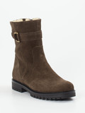 Gabor Comfort – Stiefeletten aus Veloursleder mokkabraun