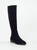 Andrea Puccini – Kniehohe Stiefel aus Veloursleder Blau
