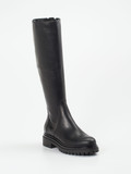 Andrea Puccini – Kniehohe Boots aus Kalbleder schwarz