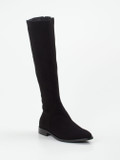Andrea Puccini – Kniehohe Stiefel aus Veloursleder schwarz