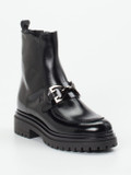 Andrea Puccini – Stiefelette aus Hochglanzleder schwarz