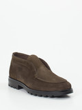 Konstantin Starke – Loafer aus Veloursleder Olivbraun