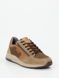 Sioux – Komfort-Sneaker aus Veloursleder Sandbeige