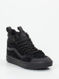Vans – High-Top Sneaker aus Veloursleder Schwarz