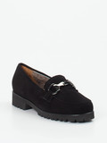 Mannori - Slipper aus Veloursleder in schwarz