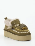 Elena Iachi - Loafer aus Veloursleder in beige