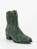 Rebecca White – Western-Stiefelette aus Lammleder grün
