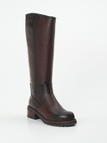Ginger & Glove – Kniehohe Stiefel aus Kalbleder dunkelbraun