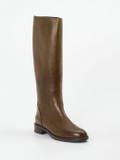 Andrea Puccini – Kniehohe Stiefel aus Kalbleder braun