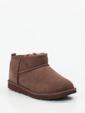 UGG – Lammfell-Boots aus Veloursleder schokobraun