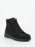 Finn Comfort – Schnürstiefelette aus Nubukleder schwarz