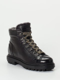Santoni – Schnürboots aus Hirschleder Schwarz
