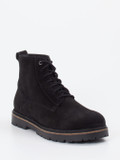 Birkenstock – Schnürboots aus Veloursleder schwarz
