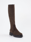 Andrea Puccini – Kniehohe Stiefel aus Veloursleder braun