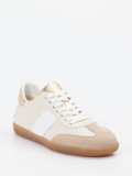 Tod's – Retro-Sneaker aus Velours- und Glattleder beige