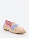 Andrea Puccini – Loafer aus Veloursleder in Beigebraun