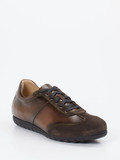 Franz Gustav – Sneaker aus Velour- und Glattleder braun