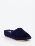 Josef Seibel Relax – Pantolette aus flauschigem Textil Dunkelblau