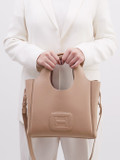 Hogan – Tote Bag aus Kalbleder in Beige