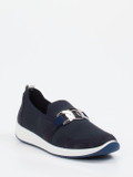 Ara – Komfort-Slipper aus Stretch und Veloursleder blau