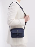 Boss - Crossbody Bag aus Textil in blau