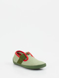 Affenzahn – Kinderhausschuh aus Frottee-Textil grün