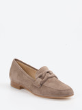 Mannori – Loafer aus Veloursleder in Taupe
