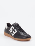 Semler – Sneaker aus Kalbleder Schwarz-Weiß