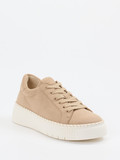 Gabor – Plateau-Sneaker aus Veloursleder beigebraun