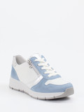 Semler – Komfort-Sneaker aus Kalbleder weiß-blau