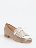 Mannori – Loafer aus Lackleder in Taupe-Beige