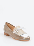 Mannori – Loafer aus Lackleder in Taupe-Beige