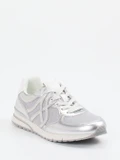 Gabor Comfort – Sneaker aus Metallicleder silber