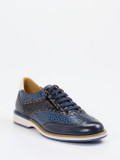 Galizio Torresi – Schnürschuh aus geprägtem Leder Blau